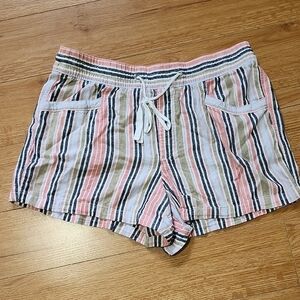 GAP Multicolor Striped High Waist Women's Shorts